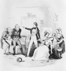 Nicholas Congratulates Arthur Gride on His Wedding Morning, Illustration from 